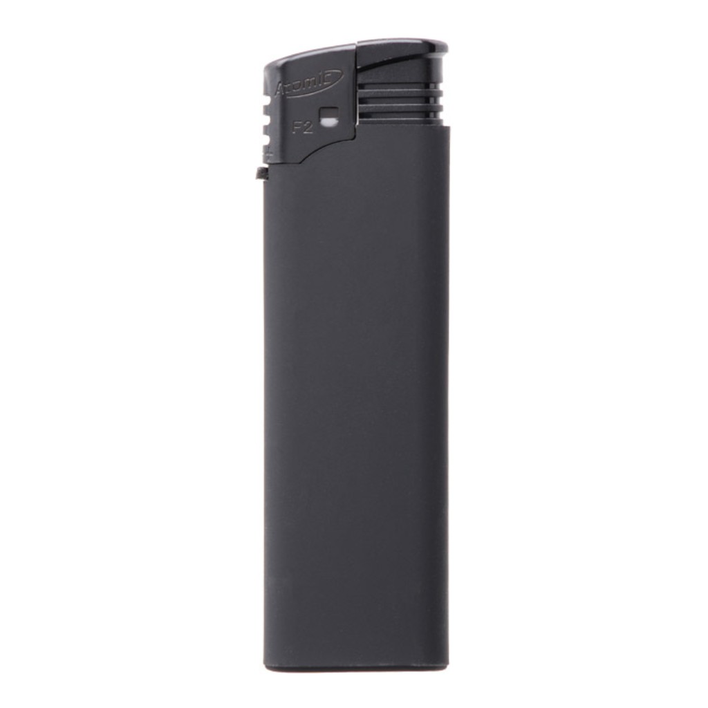 900005457 Upaljač elektronski ATOMIC F2 RUBBER punjivi gumirani mat crno/crni