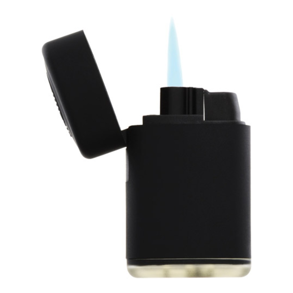 Upaljač elektronski ATOMIC JET FLAME RUBBER punjivi gumirani mat crni