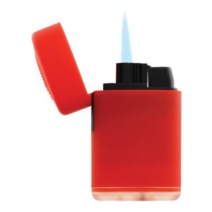 Upaljač elektronski ATOMIC JET FLAME RUBBER punjivi gumirani mat crveni