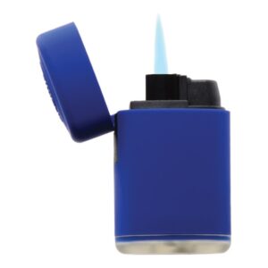 Upaljač elektronski ATOMIC JET FLAME RUBBER punjivi gumirani mat plavi