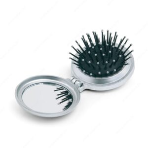 Češalj s ogledalcem preklopni B BEAUTY srebrni