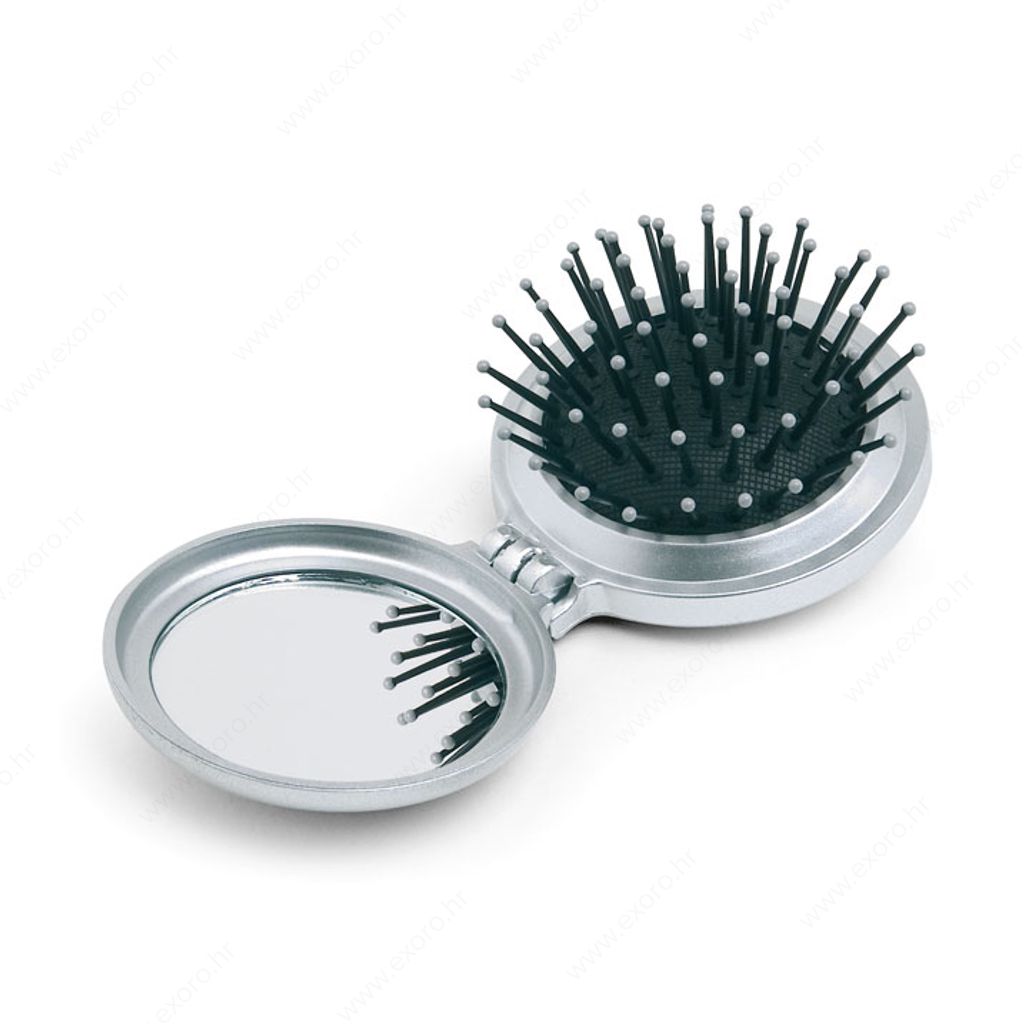 Češalj s ogledalcem preklopni B BEAUTY srebrni