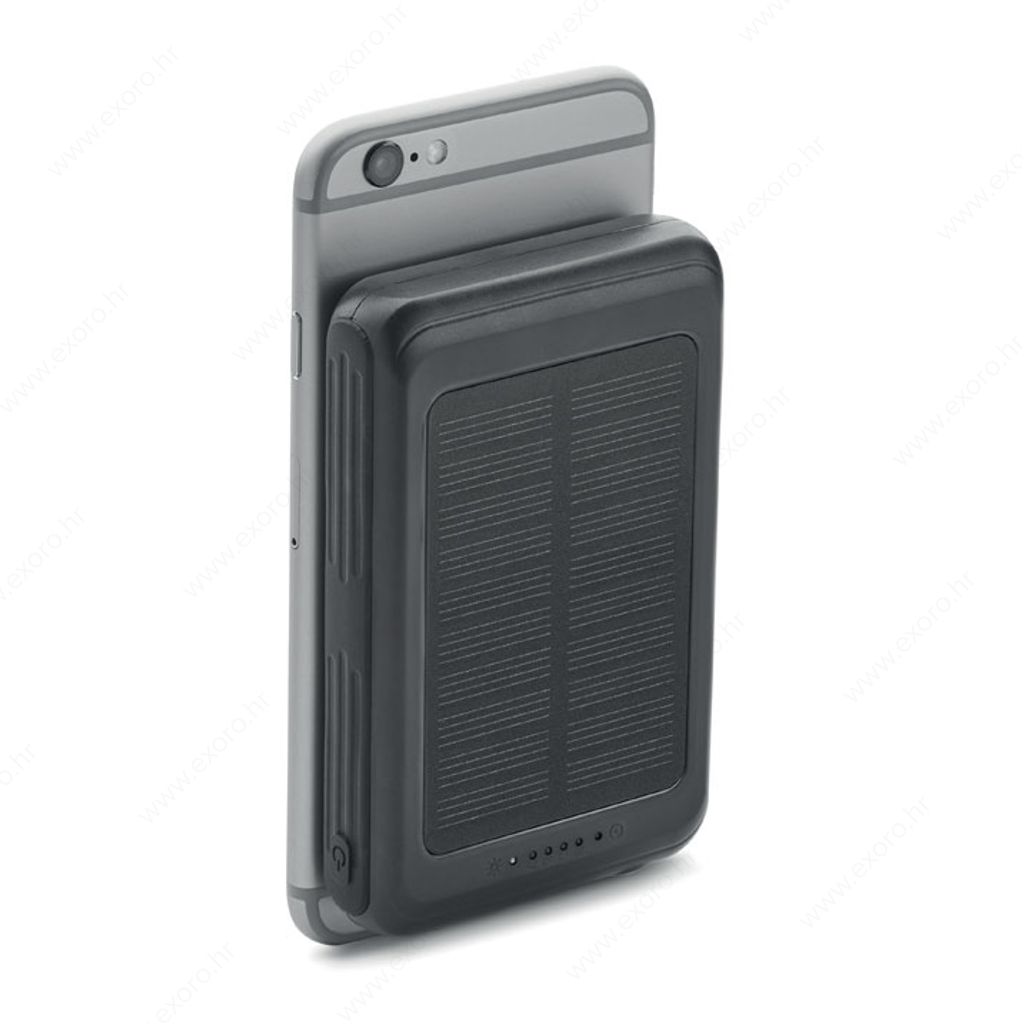 MO2065-03 Punjač prijenosni, bežični SOLPOW solarni, 5W, crni