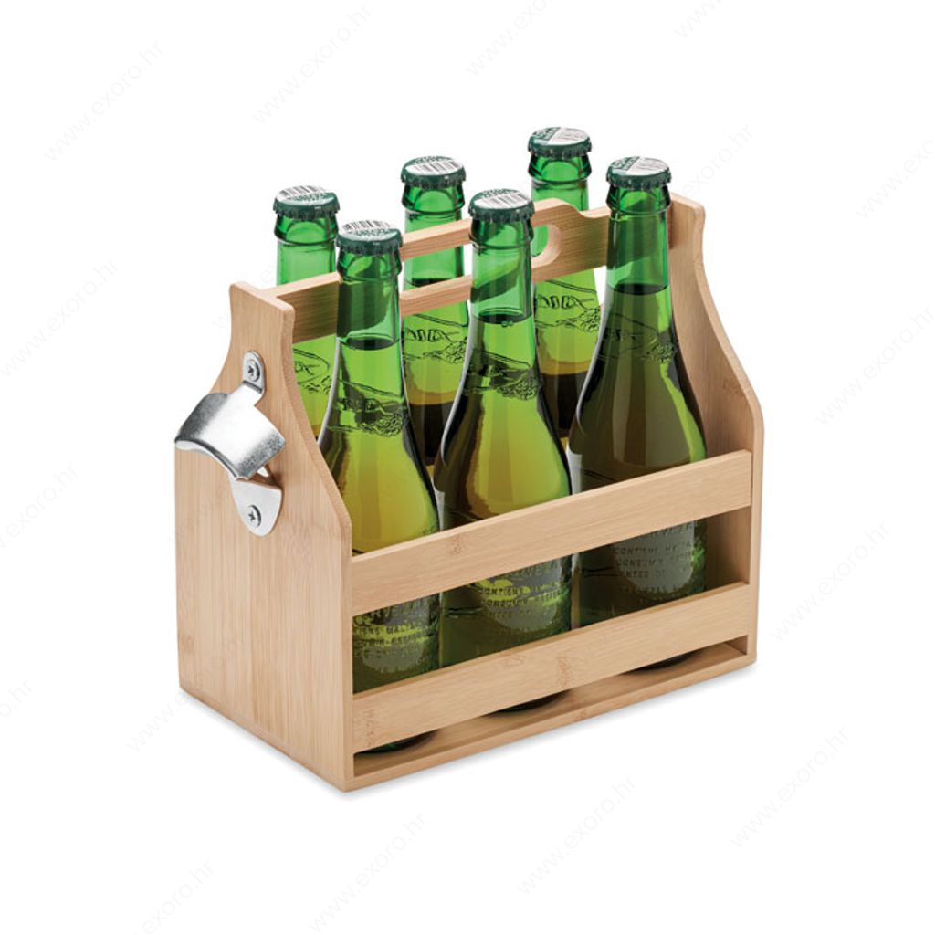 MO2110-40 Držač i otvarač CABAS za 6 boca, drveni