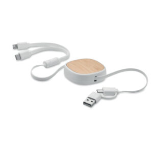 MO2146-06 Kabel za punjenje TOGOBAM 2u1, bambus