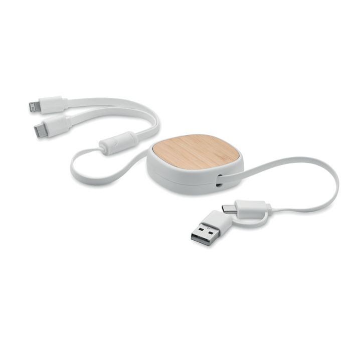 MO2146-06 Kabel za punjenje TOGOBAM 2u1, bambus