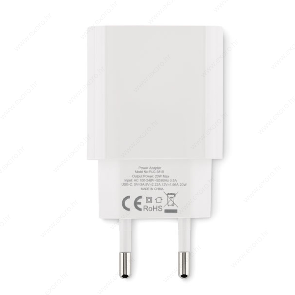 MO2155-06 Adapter PLUGME 2-polni, 20W, bijeli