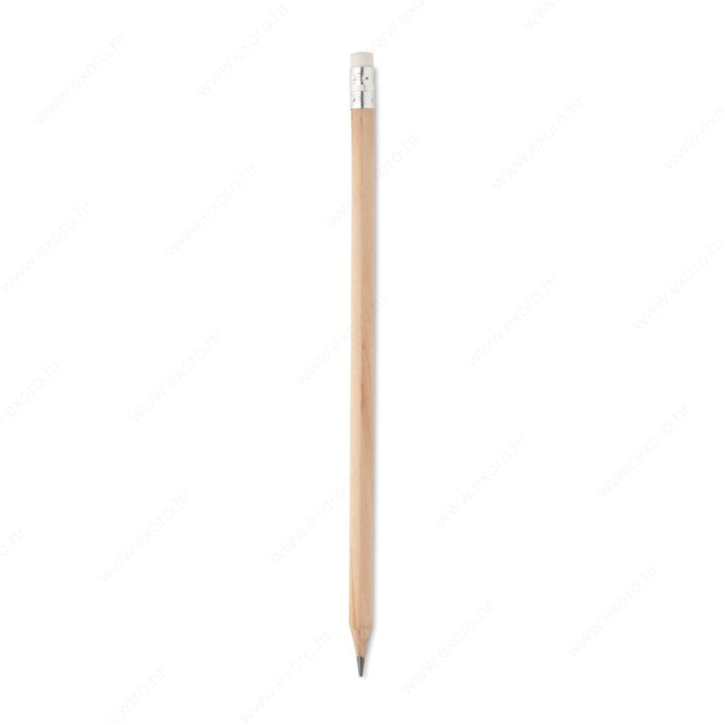 MO2248-03 Drvena olovka s gumicom STOMP SHARP crna