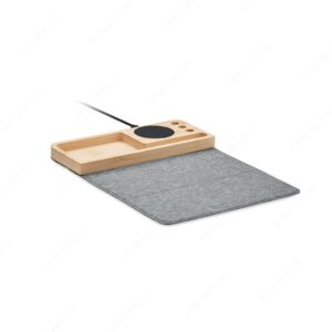 MO2281-40 Punjač bežični PANDU + stolni organizator, 15W, drveni