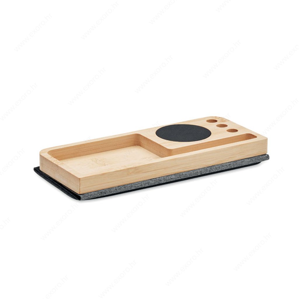 MO2281-40 Punjač bežični PANDU + stolni organizator, 15W, drveni
