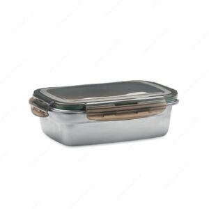 MO2343-27 Posuda za hranu LOX metalna, 850ml, prozirno siva