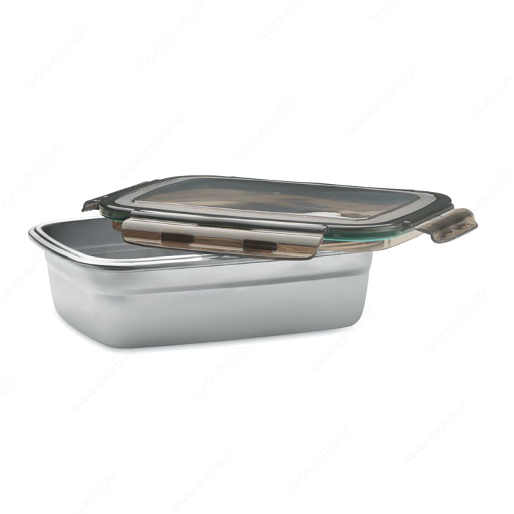 MO2343-27 Posuda za hranu LOX metalna, 850ml, prozirno siva