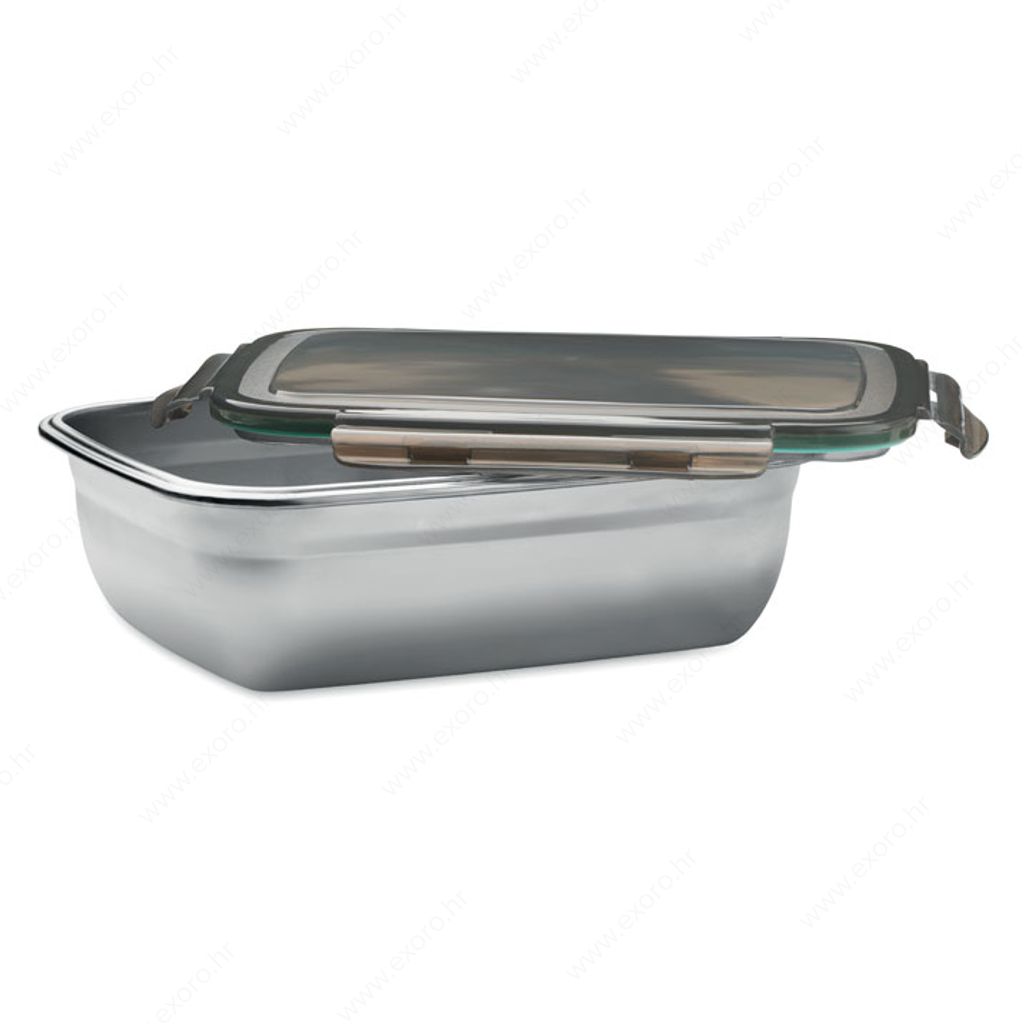 MO2344-27 Posuda za hranu LOX PLUS metalna, 1500ml, prozirno siva