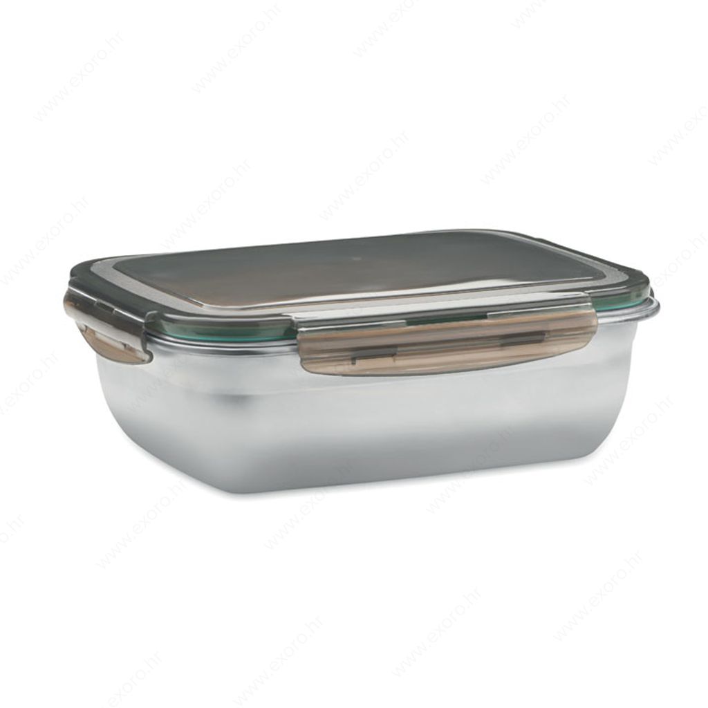 MO2344-27 Posuda za hranu LOX PLUS metalna, 1500ml, prozirno siva
