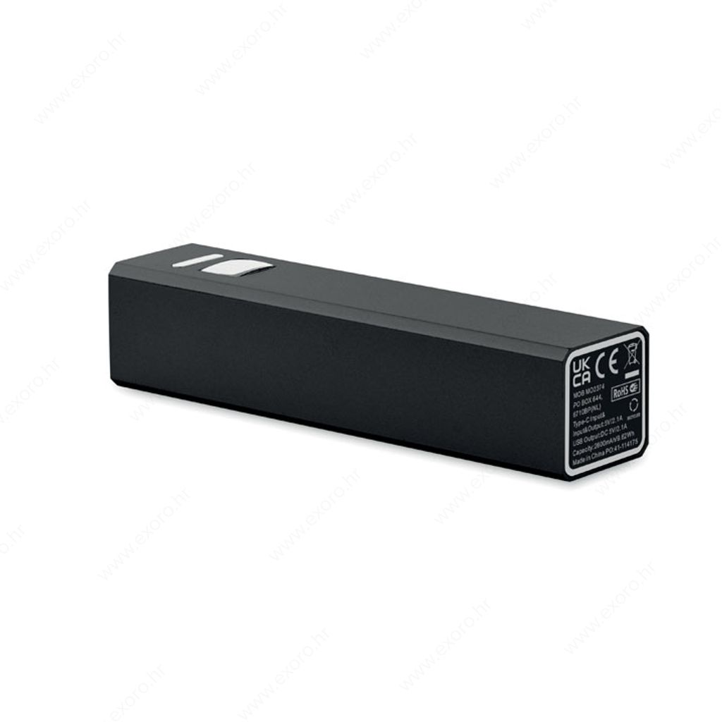 MO2374-03 Punjač prijenosni POWERALUC 2600mAh, crni