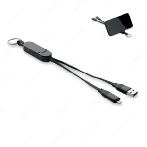 MO2443-03 Kabel za punjenje CABO stalak i privjesak, 2u1, 60W, crni