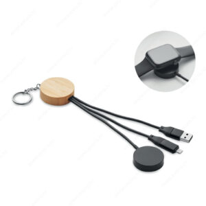 MO2451-03 Kabel za punjenje BULE 4u1, 60W, drvo, crni