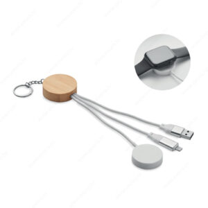 MO2451-06 Kabel za punjenje BULE 4u1, 60W, drvo, bijeli