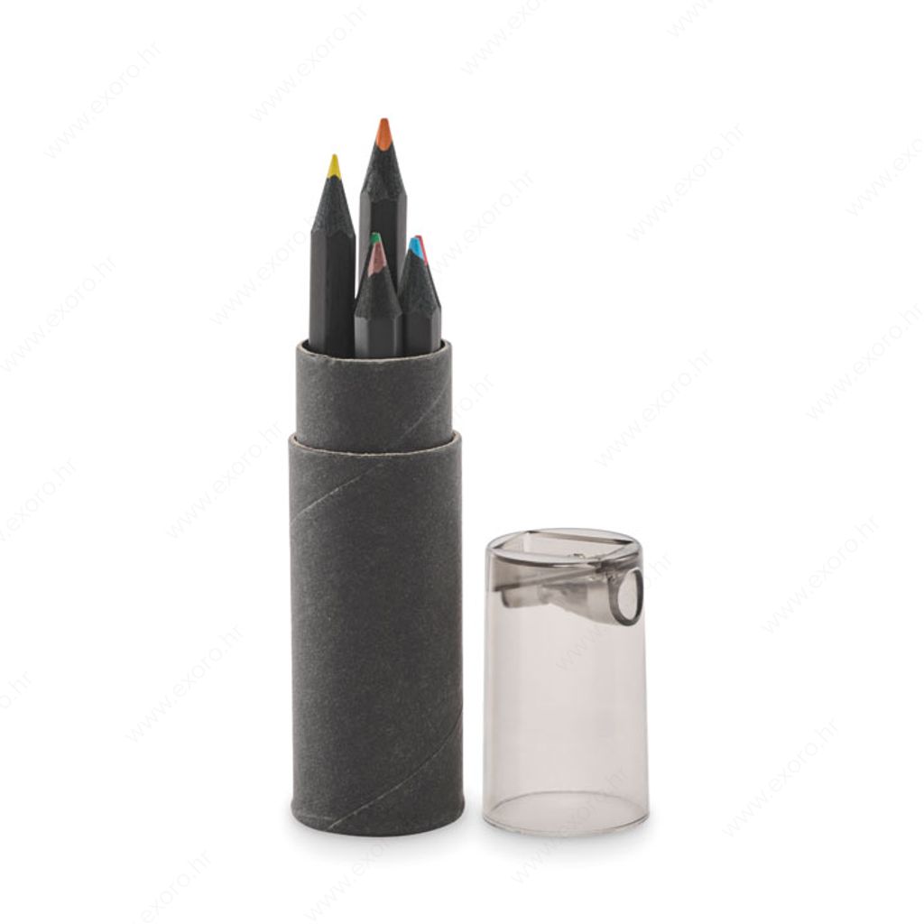 MO2468-03 Bojice NEGRO set pk6 + šiljilo crni