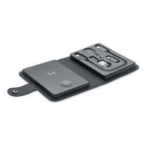 MO2530-03 Punjač bežični + kabeli CAWATT 4u1, 15W, crni