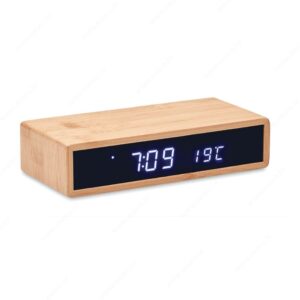 Punjač bežični MORO + led zaslon, 5W, drveni