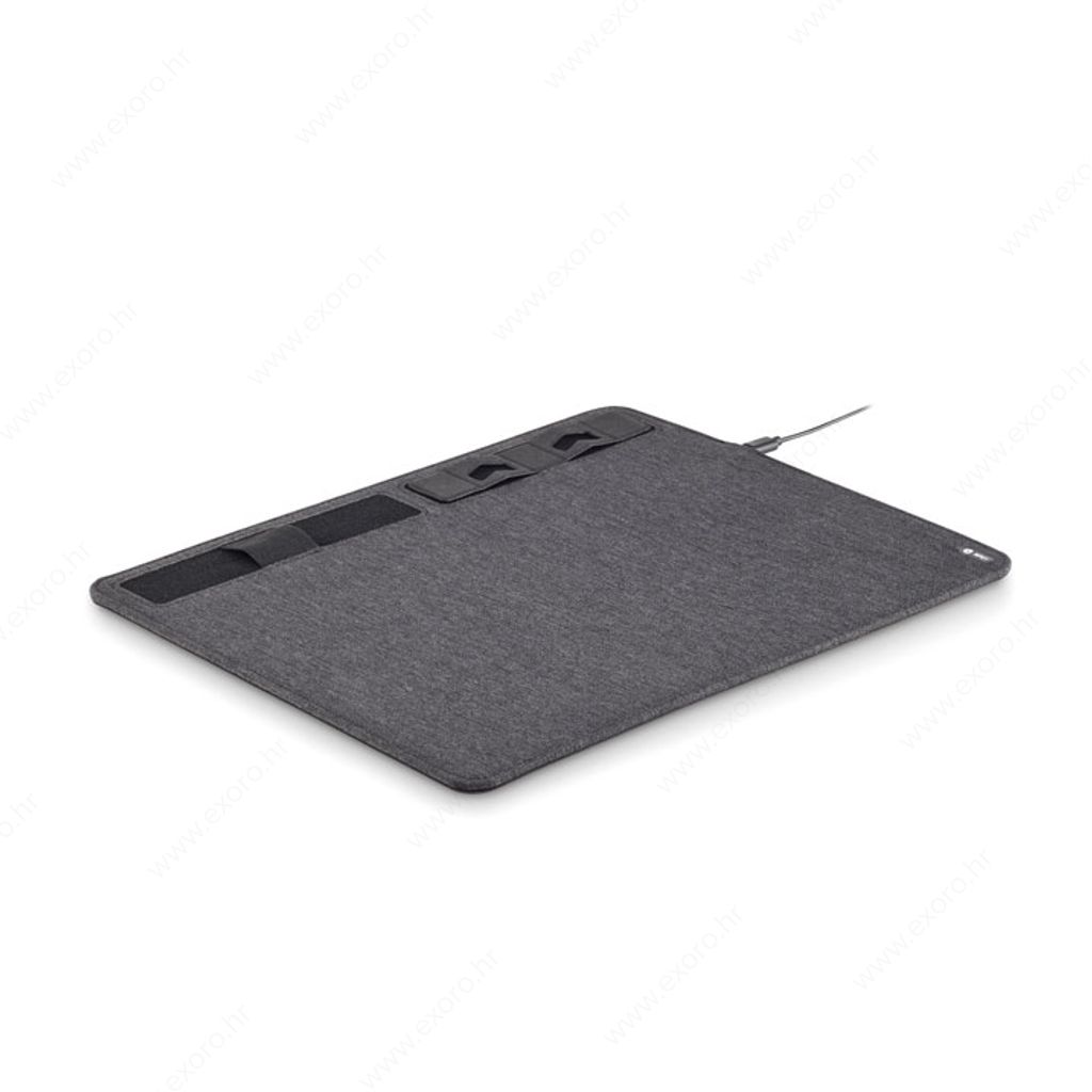 Podloga za miš SUPERPAD s 10W bežičnim punjačem, siva