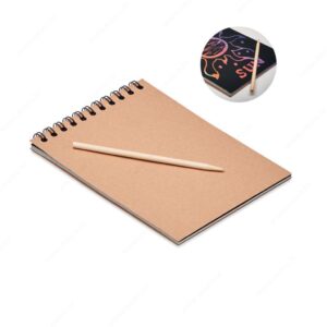 Notes za grebanje s olovkom BLACK natur