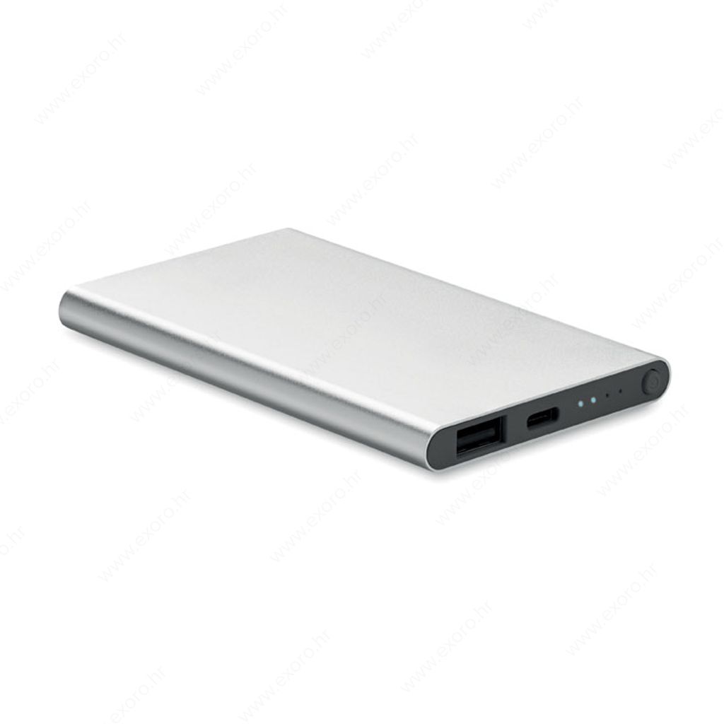 Punjač prijenosni POWERFLAT C 4000mAh, mat srebrni