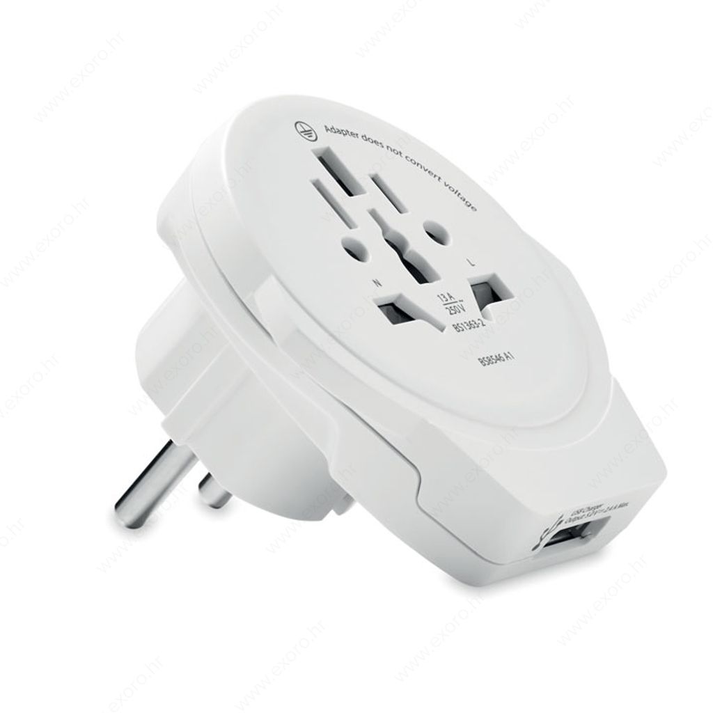 MO6881-06 Adapter usb WORLD TO EUROPE bijeli