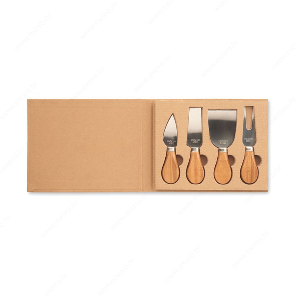 Set za sir QUATTRO drveni