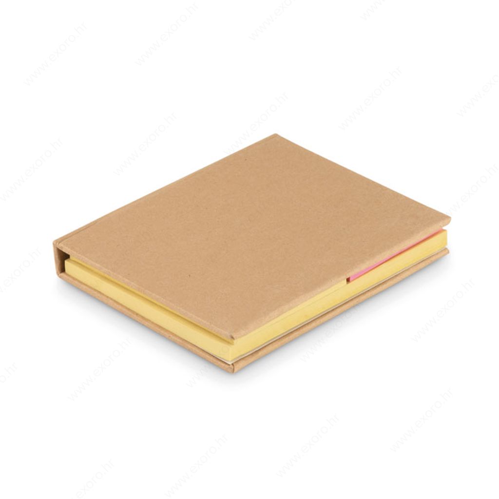 MO7173-13 Blok notes sa zastavicama RECYCLO reciklirani karton, bež