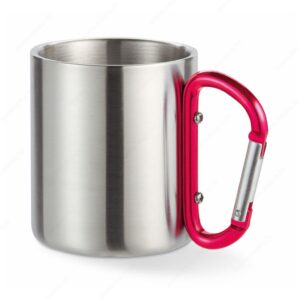 Šalica TRUMBO metalna, 220ml, crvena