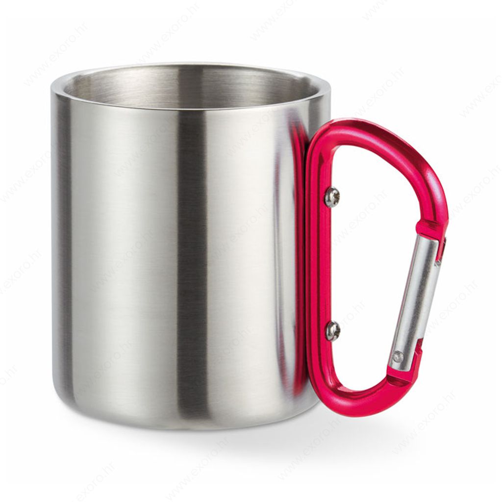 Šalica TRUMBO metalna, 220ml, crvena