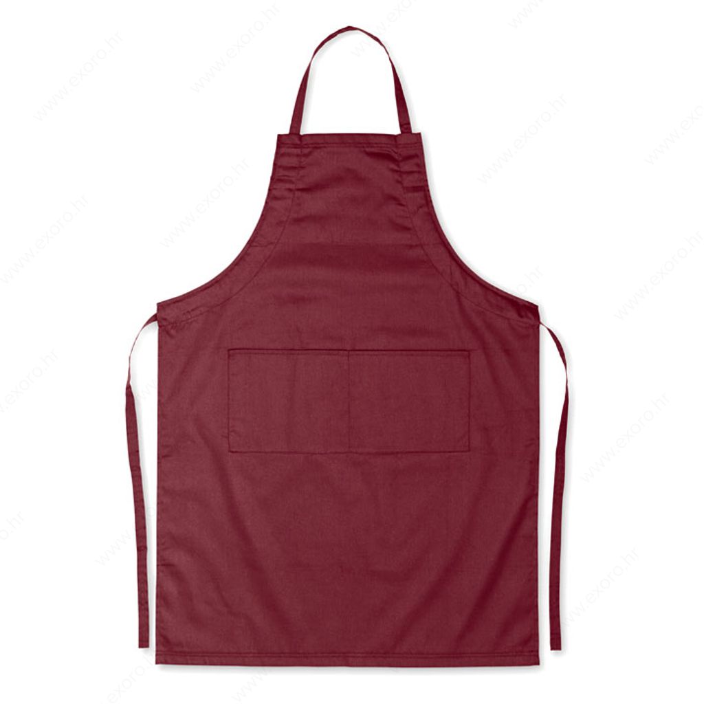 MO8441-02 Pregača kuhinjska FITTED KITAB 190g., poliester 90%, 10% pamuk, bordo