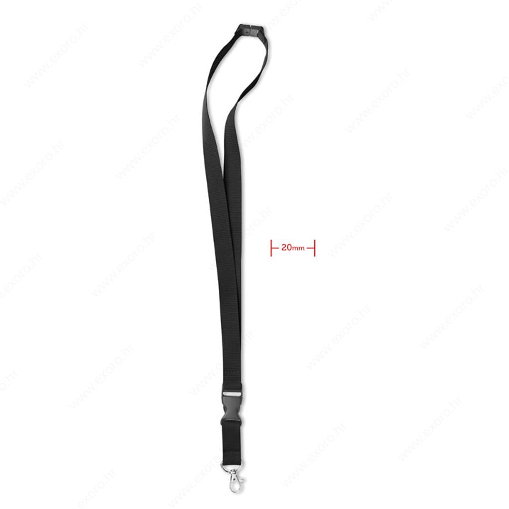 MO8595-03 Konop-akreditiv LANY 2x56cm, crni