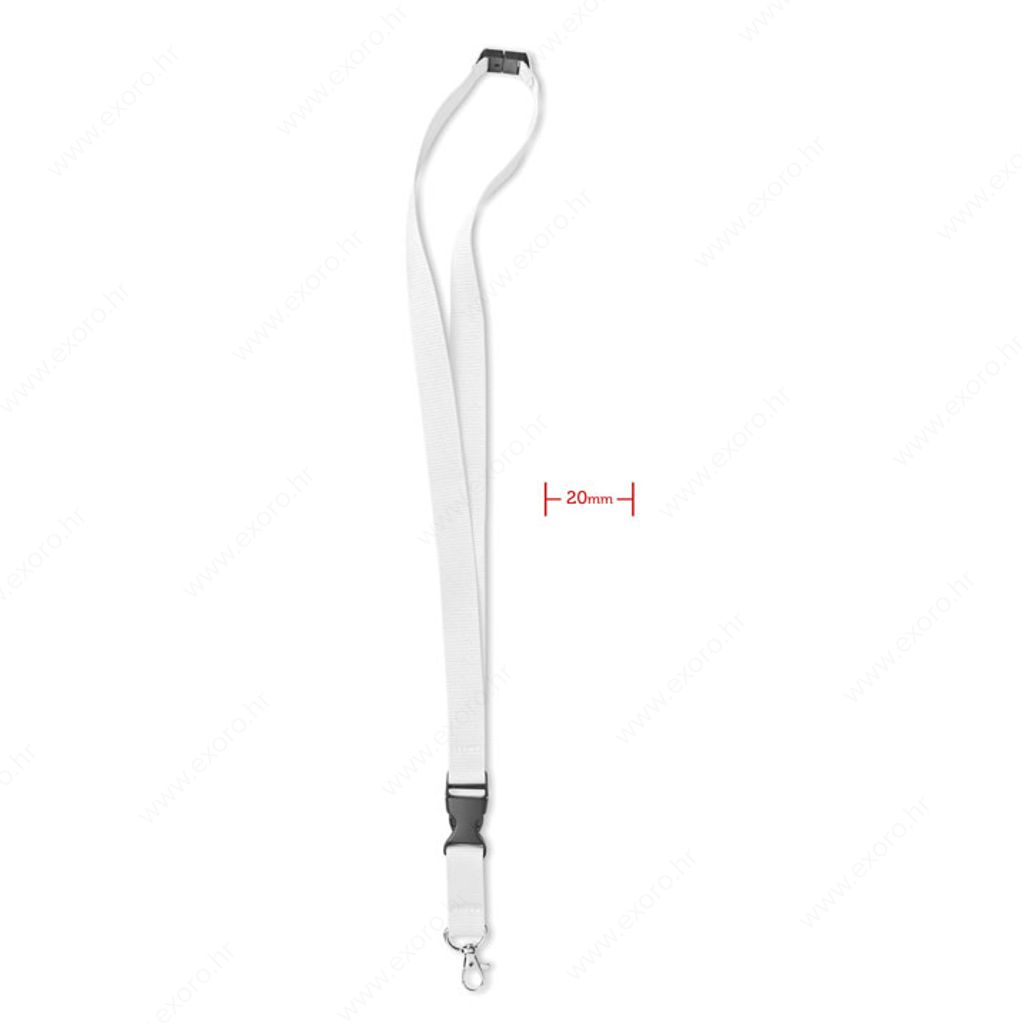 MO8595-06 Konop-akreditiv LANY 2x56cm, bijeli