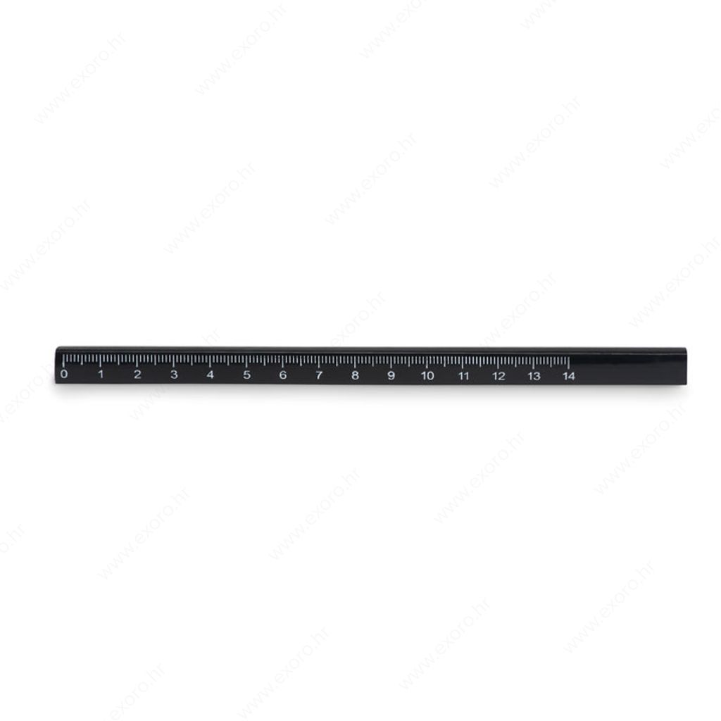 Olovka grafitna tesarska MADEROS 14cm s ravnalom, crna