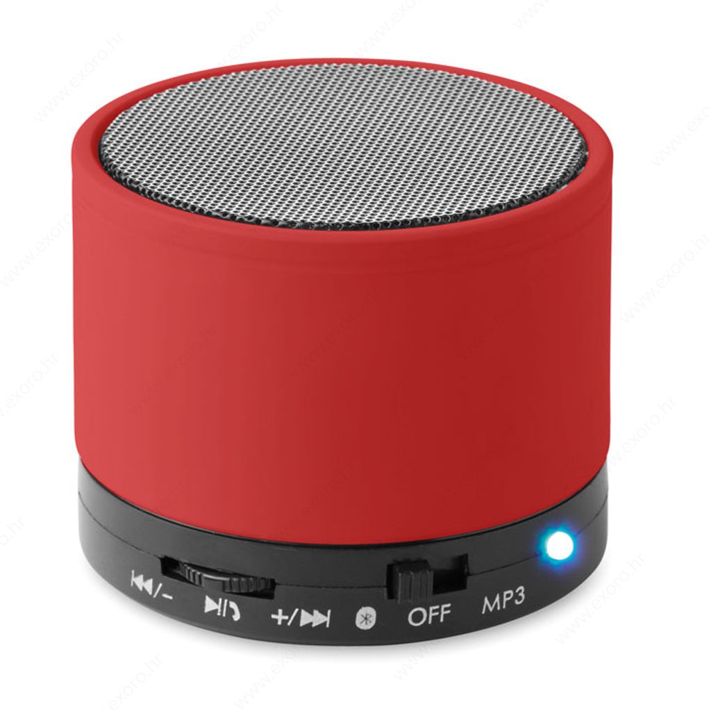 MO8726-05 Zvučnik bežični ROUND BASS 450mAh, crveni