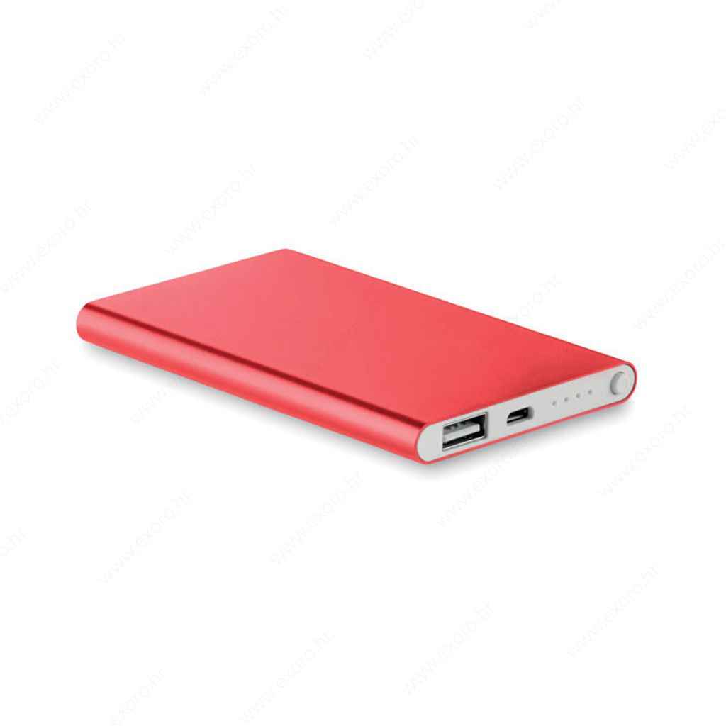 Punjač prijenosni POWERFLAT 4000mAh, crveni