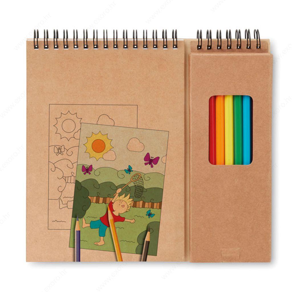 MO8769-13 Drvene boje + bojanka COLOPAD set natur