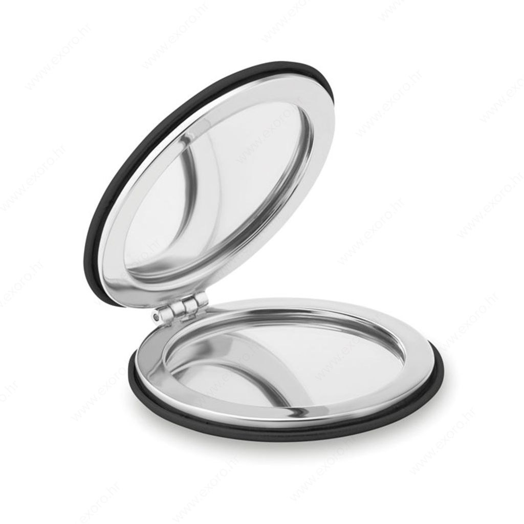 Ogledalce preklopno GLOW ROUND, dvostruko, crno
