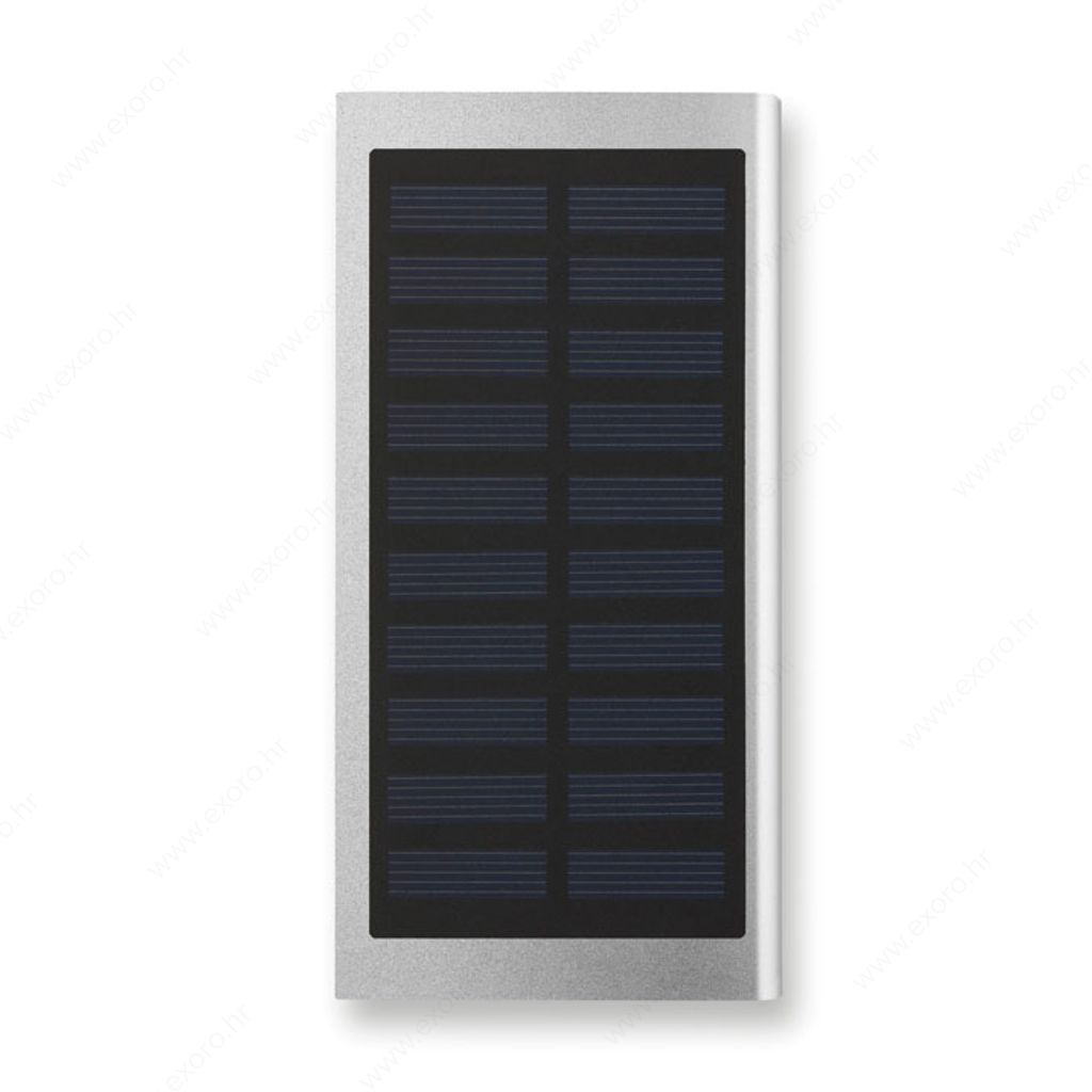Punjač prijenosni SOLAR POWERFLAT solarni, 8000mAh, crni