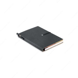 Notes 10x14cm RECONOTE+zastavice+ol.kem, reciklirani, linije, 70L, crni