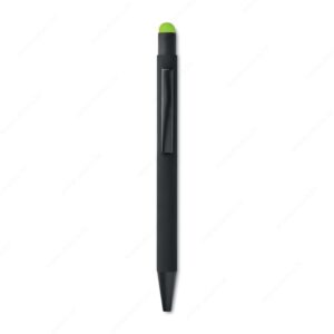Olovka kemijska NEGRITO plavi ispis, aluminijska, crno/limeta