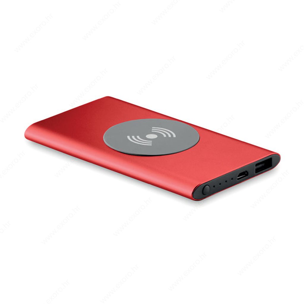 MO9498-05 Punjač prijenosni, bežični POWER&WIRELESS 5W, crveni