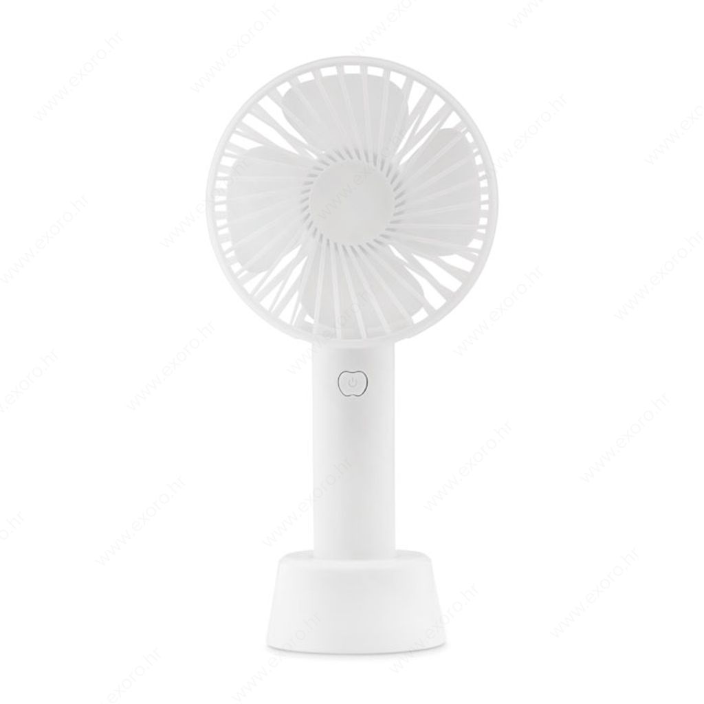 Ventilator DINI, USB port, 2000mAh, 3 brzine, bijeli