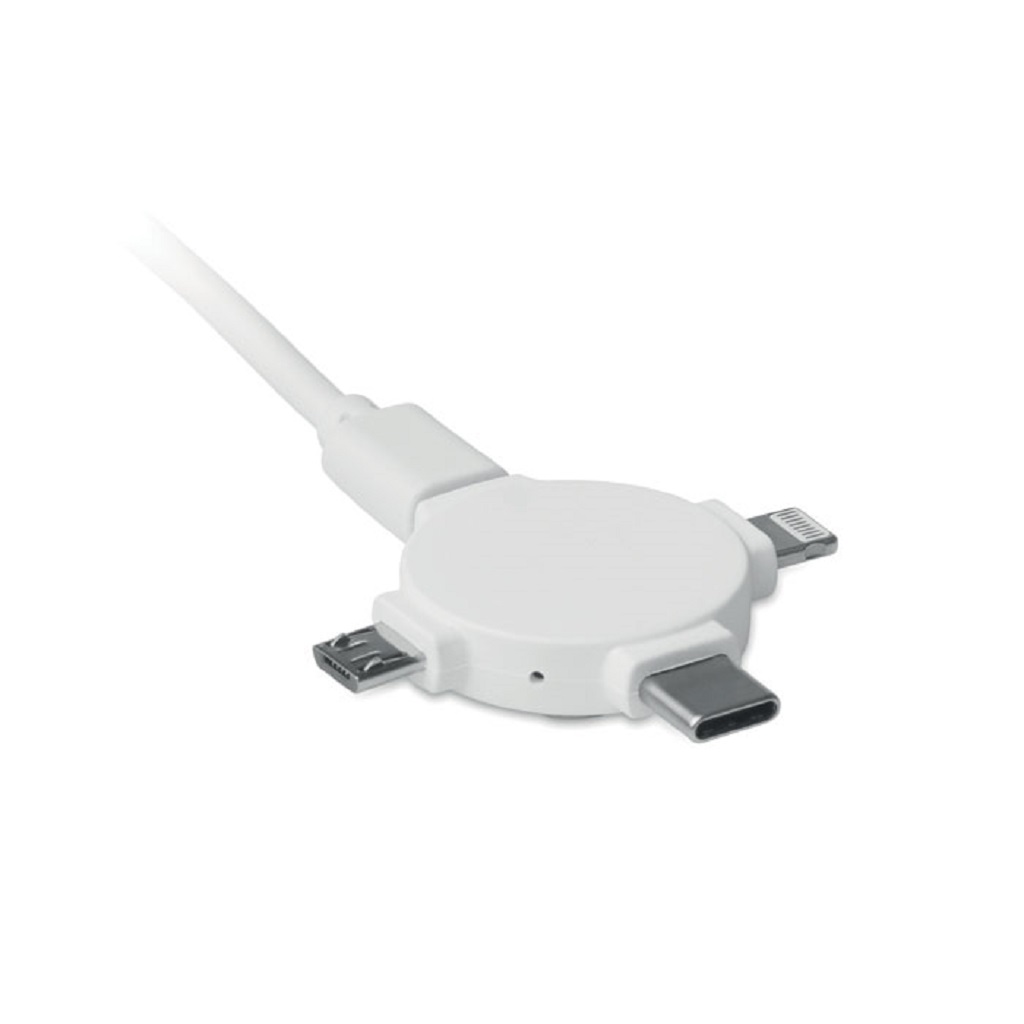 Kabel za punjenje LIGO CABLE 3u1, bijeli