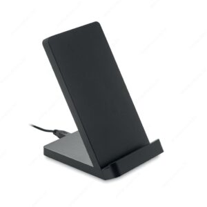 Punjač bežični WIRESTANDS + držač mobitela, 15W, crni