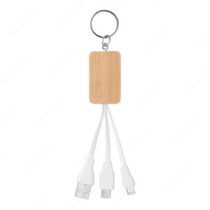 Kabel za punjenje CLAUER 2u1, drveni