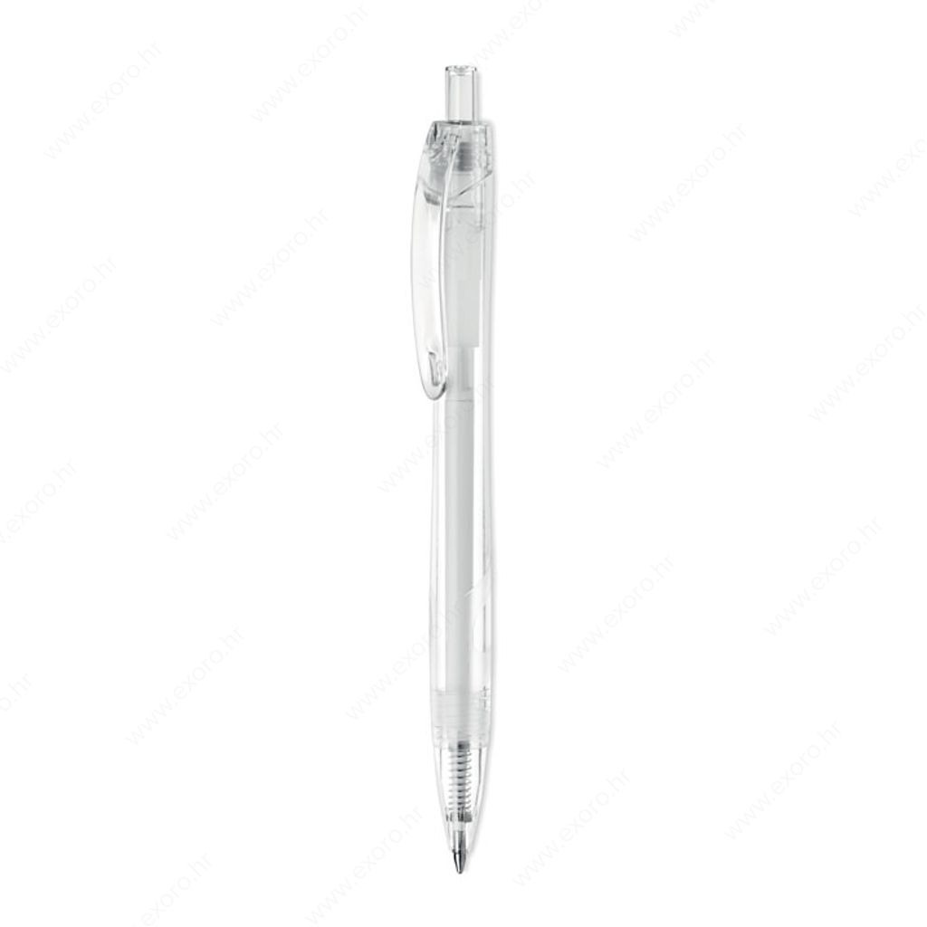 MO9900-22 Olovka kemijska RPET PEN plavi uložak, prozirno/bijela